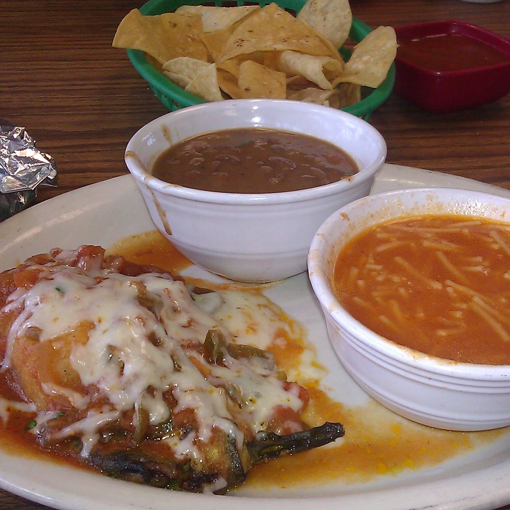 Great chile rellenos, fideos, and frijoles charros. Great chile rellenos, fideos, and frijoles charros.