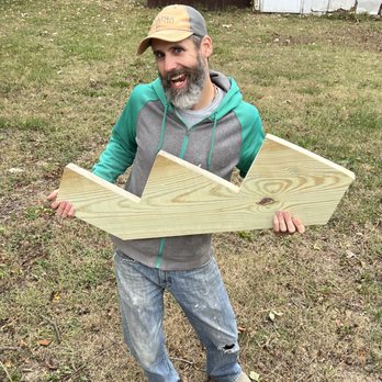 Happily Handy - Jeremy and a stair stringer. Not glamorous, but absolutely don't skip this step. - Handyman Near Me Happily Handy - Jeremy and a stair stringer. Not glamorous, but absolutely don't skip this step. - Handyman Near Me