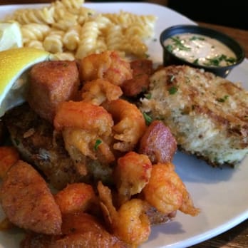 RA Bistro - Louisiana Crab cakes with crawfish and Andouille sausage - New American Near Me - Lynchburg, Virginia RA Bistro - Louisiana Crab cakes with crawfish and Andouille sausage - New American Near Me - Lynchburg, Virginia