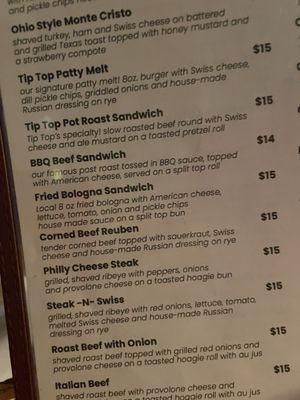 Menu photo 1 Tip Top Kitchen & Cocktails Columbus, OH Menu photo 1 Tip Top Kitchen & Cocktails Columbus, OH