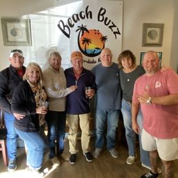 Friends from Wisconsin snowbirds with Dan the man bartender!"1
