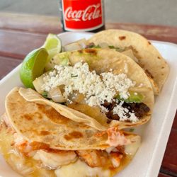 Tacos Locos - Tacos & shrimp quesadilla