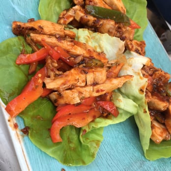 Loggerhead Grill - Chicken tacos, with spicy sauce, wrapped in lettuce - Resorts Near Me - Kiawah Island, South Carolina Loggerhead Grill - Chicken tacos, with spicy sauce, wrapped in lettuce - Resorts Near Me - Kiawah Island, South Carolina