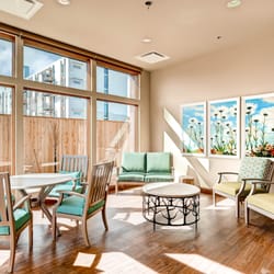 The Sunroom, where residents soak up rays before visiting the gardens.