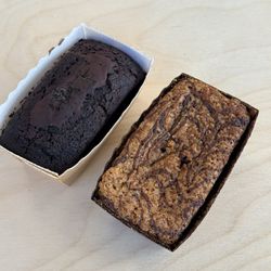 Little Lunch Coffee - 6.1.2026 banana chocolate loaf and triple chocolate loaf