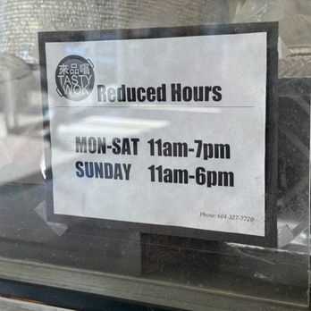 Tasty Wok - Business hours~ (August 2025) - Chinese Near Me - Vancouver, British Columbia Tasty Wok - Business hours~ (August 2025) - Chinese Near Me - Vancouver, British Columbia