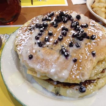 Cora Breakfast and Lunch - Blueberry fields pancakes. Spoon for size reference. Massive portion. - Breakfast & Brunch Near Me - Windsor, Ontario Cora Breakfast and Lunch - Blueberry fields pancakes. Spoon for size reference. Massive portion. - Breakfast & Brunch Near Me - Windsor, Ontario