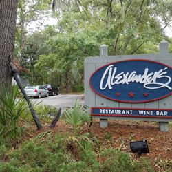 Alexander's Restaurant & Wine Bar - Can't miss the sign