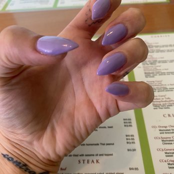 Luxe Nail Spa - Purple gel acrylic fill by Lyn - Nail Salons Near Me - Richmond, Virginia Luxe Nail Spa - Purple gel acrylic fill by Lyn - Nail Salons Near Me - Richmond, Virginia