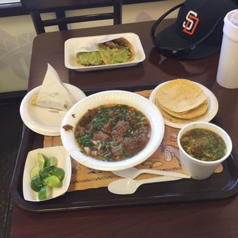Tacos El Poblano - My son's fav Birria De Res. And a couple of tacos & consome for me. - Mexican Near Me - Chula Vista, California