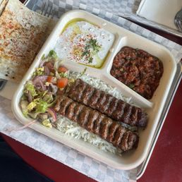 Butchers Adana Kebab Rice Bowl with Mezzes