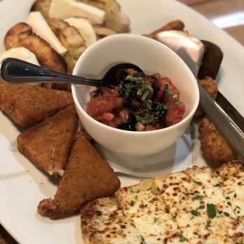 Giordano's - Sampler appetizer. Only $12!! Came with a side of dipping sauces. The bruschetta was so fresh! - Pizza Near Me - Columbus, Ohio