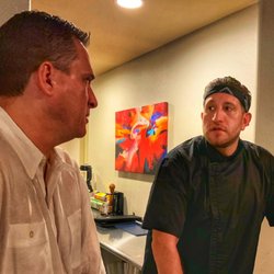 Creative Table AZ - Chef and Owner Bryan chatting with good friend David