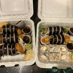 Sushi O Sushi - Spider Tempura Roll, Spicy Tuna Tempura Roll, Salmon Skin Roll, California Roll