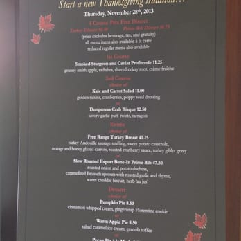 LB Steak - Thanksgiving dinner menu - Steakhouses Near Me - San Jose, California