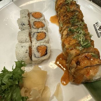 Wu's House - Slicy salmon roll and Godzilla roll. - Sushi Bars Near Me - Kildeer, Illinois