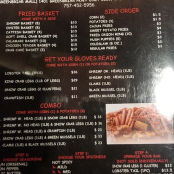 The Twisted Crab - Menu options... - Cajun/Creole Near Me - Chesapeake, Virginia The Twisted Crab - Menu options... - Cajun/Creole Near Me - Chesapeake, Virginia