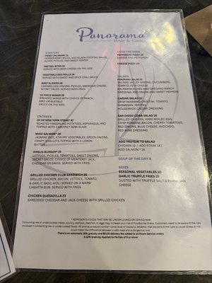 Menu photo 2 Panorama Bar & Grill San Diego, CA