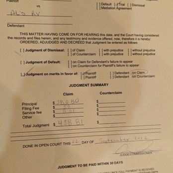 Al's RV - The  judgment - RV Repair Near Me - Bellingham, Washington