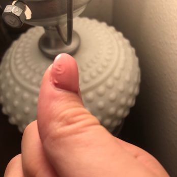 Vans Nail's - This is my right thumb and this is a huge air bubbles underneath the paint - Nail Salons Near Me - Lemon Grove, California