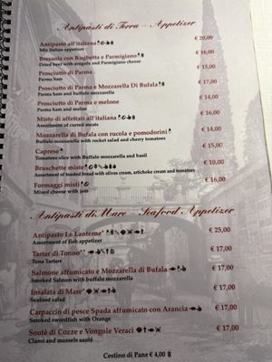 Menu photo 1 Le Lanterne Rome, RM