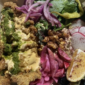 Dune - Hummus & Fried Chicken Plate - Falafel Near Me - Los Angeles, California
