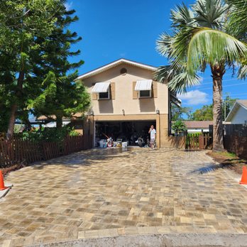 T & J Pavers - Removed old ugly concrete and expanded driveway - Landscape Architects or Designers Near Me - Palm Harbor, Florida T & J Pavers - Removed old ugly concrete and expanded driveway - Landscape Architects or Designers Near Me - Palm Harbor, Florida