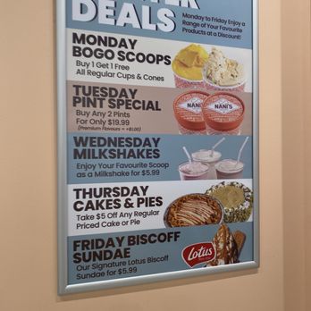 Nani's Gelato - Winter deals sign - Ice Cream & Frozen Yogurt Near Me - Pitt Meadows, British Columbia