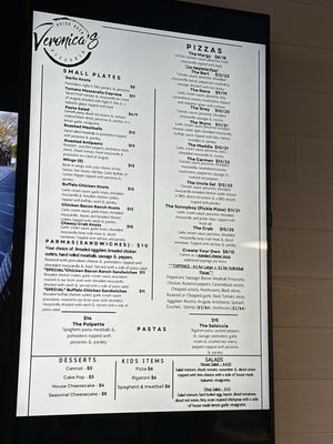 Menu photo 1 Veronica's Brick Oven Pizza Dover, DE Menu photo 1 Veronica's Brick Oven Pizza Dover, DE