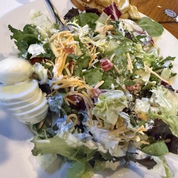 Fall City Bar & Grill - Dinner salad with ranch (after I moved aside the croutons and egg and crostini) - Cocktail Bars Near Me - Fall City, Washington Fall City Bar & Grill - Dinner salad with ranch (after I moved aside the croutons and egg and crostini) - Cocktail Bars Near Me - Fall City, Washington