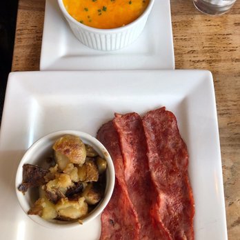 Café Muse - Seafood Cheddar Grits, Turkey Bacon and Breakfast Potatoes. - Breakfast & Brunch Near Me - Royal Oak, Michigan Café Muse - Seafood Cheddar Grits, Turkey Bacon and Breakfast Potatoes. - Breakfast & Brunch Near Me - Royal Oak, Michigan