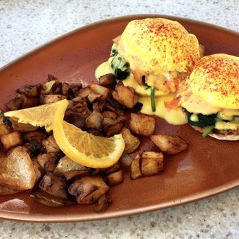 Poseidon on the Beach - Poseidon Eggs Benedict (2) - Seafood Near Me - Del Mar, California Poseidon on the Beach - Poseidon Eggs Benedict (2) - Seafood Near Me - Del Mar, California