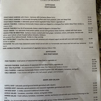 Asoka Indian Cuisine - Menu - Indian Near Me - Selma, California