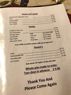 Menu photo 3 Bonnie's Home Cooking Glouster, OH