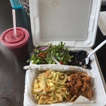 plant power cafe - BBQ jackfruit sandwich, black beans and rice, side salad, & Blood Builder juice - Juice Bars & Smoothies Near Me - Chattanooga, Tennessee plant power cafe - BBQ jackfruit sandwich, black beans and rice, side salad, & Blood Builder juice - Juice Bars & Smoothies Near Me - Chattanooga, Tennessee