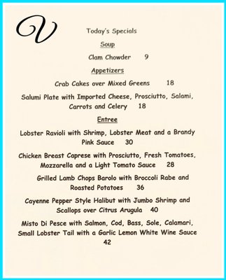 Menu photo 1 Valentina's Ristorante Mount Vernon, NY Menu photo 1 Valentina's Ristorante Mount Vernon, NY