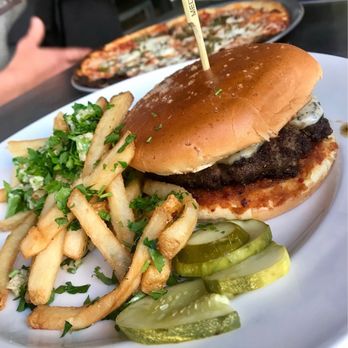 Yard House - Bleu Cheese & Bacon Burger & Parmesan Truffle Fries - Bars Near Me - Houston, Texas Yard House - Bleu Cheese & Bacon Burger & Parmesan Truffle Fries - Bars Near Me - Houston, Texas