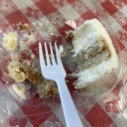Coconut Cake 5/5 excellent. Ate it before the pizza and forgot to take the picture!