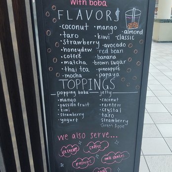 Q Cafe - a menu for a milk tea with boba flavor - Coffee & Tea Near Me - North Attleborough, Massachusetts Q Cafe - a menu for a milk tea with boba flavor - Coffee & Tea Near Me - North Attleborough, Massachusetts