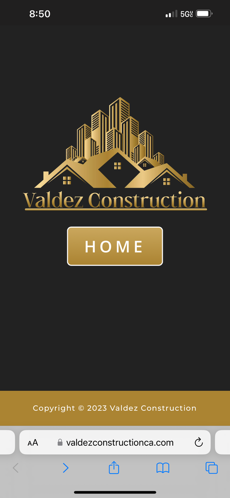 Slide of Valdez Construction