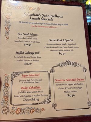 Menu photo 3 Sebastian's Schnitzelhaus Wrightstown, NJ