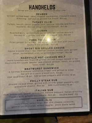 Menu photo 6 Plank's Bier Garten Columbus, OH