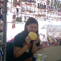 Tokyo Market - Tokyo market eating mellon bread ,can't believe it's sooo big!
