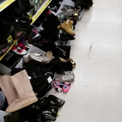 Dollar General - The shoe section at opening
