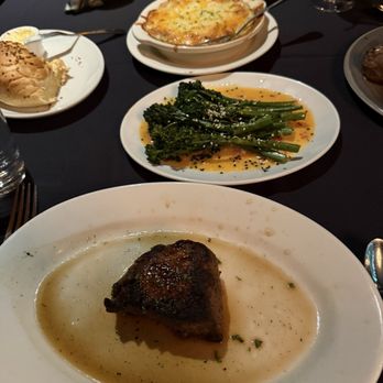 Morton's The Steakhouse - 8 oz 8 oz. Center-Cut Filet Mignon, Charred Broccolini, Smoked Gouda & Bacon Au Gratin Potatoes - Steakhouses Near Me - St. Louis, Missouri Morton's The Steakhouse - 8 oz 8 oz. Center-Cut Filet Mignon, Charred Broccolini, Smoked Gouda & Bacon Au Gratin Potatoes - Steakhouses Near Me - St. Louis, Missouri