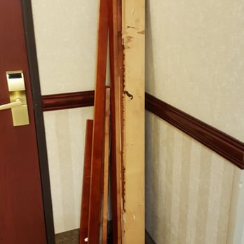 Holiday Inn Express Toledo-Oregon - Boards with nails sticking out in the hallway - Hotels Near Me - Oregon, Ohio