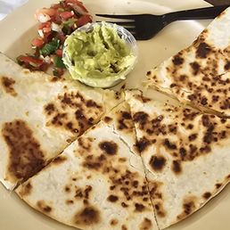 Super Quesadilla (cheese) with guacamole & pico de gallo Super Quesadilla (cheese) with guacamole & pico de gallo