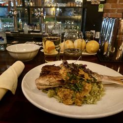 The Admiralty Lounge - Red Snapper and cilantro rice (cooked to perfection)