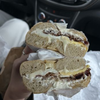 Dan’s Bagels - Bacon, egg and cheese sandwich with cream cheese - Bagels Near Me - Trophy Club, Texas Dan’s Bagels - Bacon, egg and cheese sandwich with cream cheese - Bagels Near Me - Trophy Club, Texas
