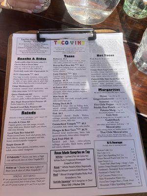 Menu photo 2 TacoVino Corvallis, OR